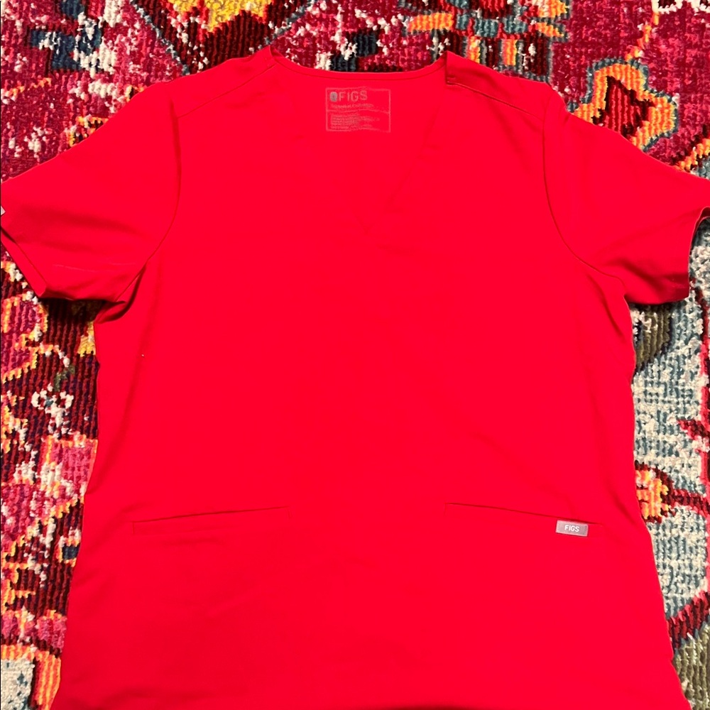 Figs women’s Red Scrub Top